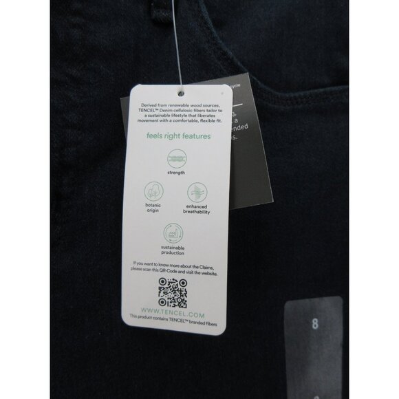 Eddie Bauer Jeans 8 Slightly Curvy Slim Straight High Rise Tencel NEW - Picture 7 of 14